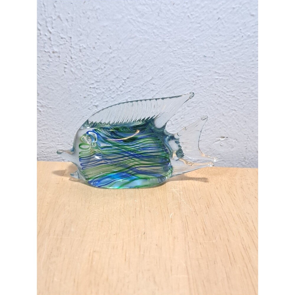 Glass Fish Multicolor 4.5" x 3 Paperweight